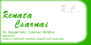 renata csarnai business card